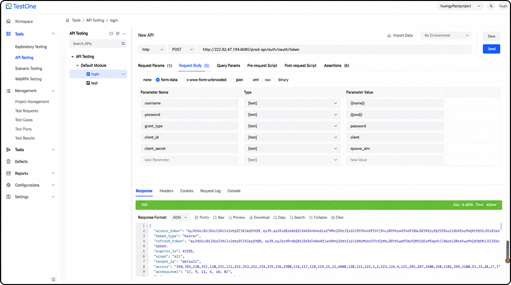 Postman and JMeter case import interface